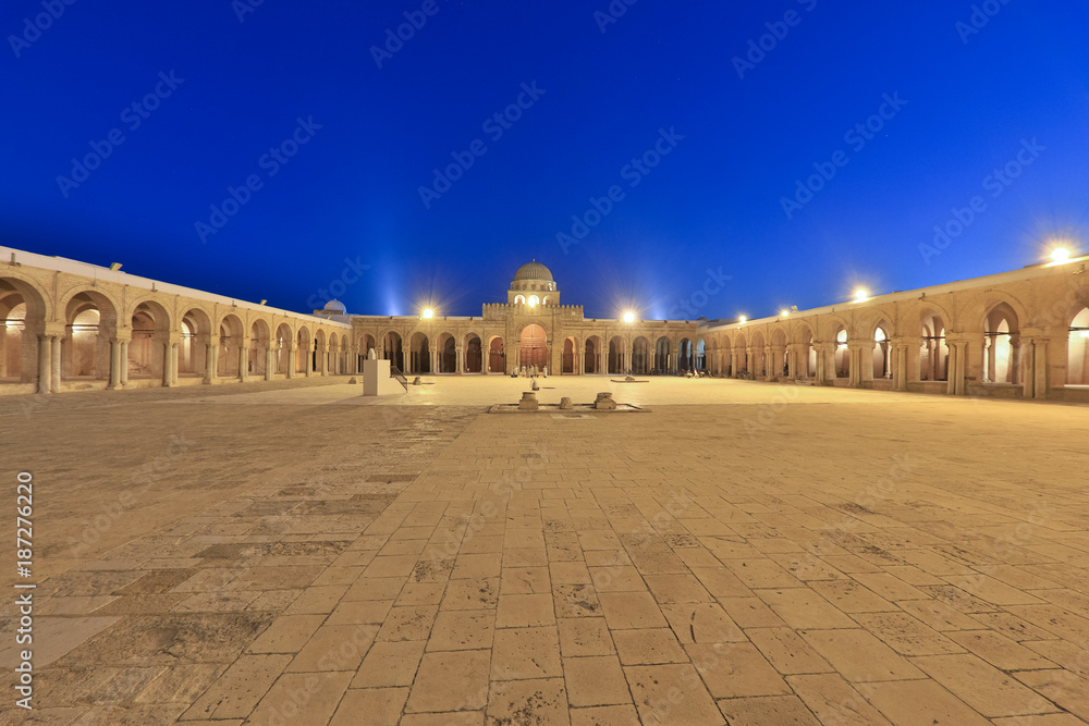 The major courtyard of The Grand Masjid of Qayraan