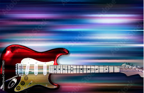 abstract background with electric guitar