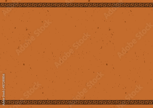 template with ancient grecian ornament.