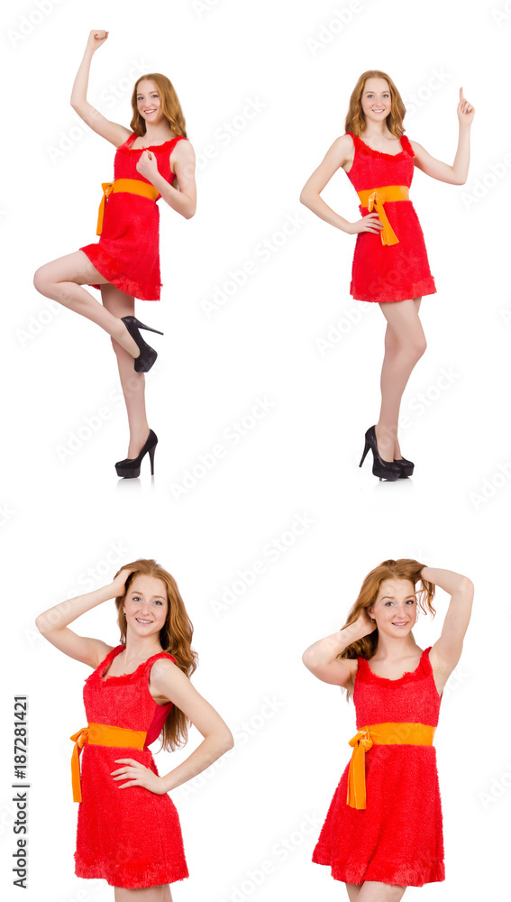 Young beautiful girl isolated on white Young beautiful girl isolated on white
