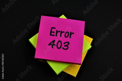 An concept Image of a Error 403 note