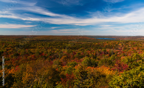 Beginning of Indian Summer at Centennial Ridges Trail at Algonquin Provincial Park