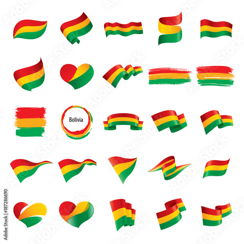 Bolivia flag, vector illustration