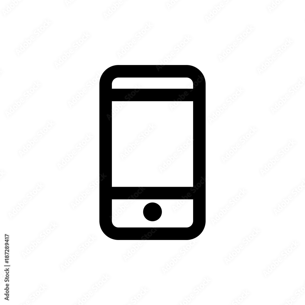 Smartphone icon for simple flat style ui design Smartphone icon for simple flat style ui design