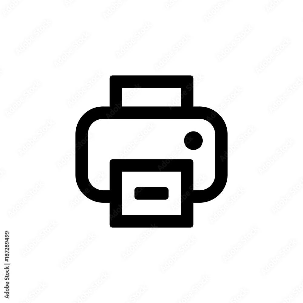 Printer icon for simple flat style ui design Printer icon for simple flat style ui design