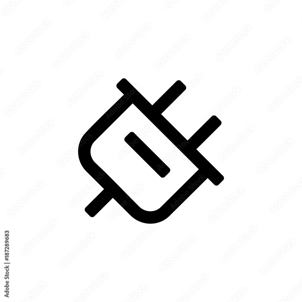 Plug adapter icon for simple flat style ui design Plug adapter icon for simple flat style ui design