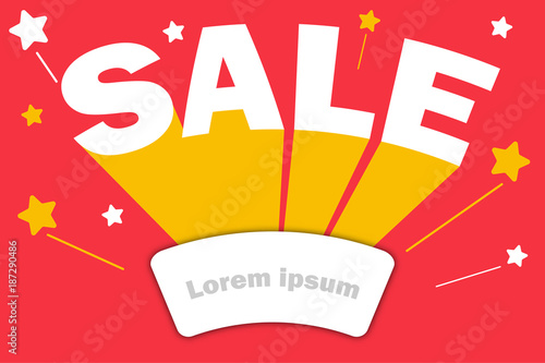 Colorful concept of White Sale word splash from Banner button for Infographic business vector graphic design