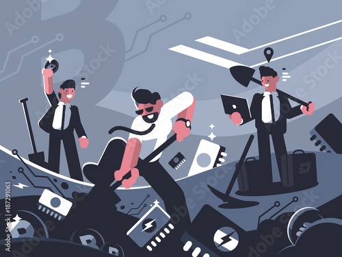 Miners extract crypto currency