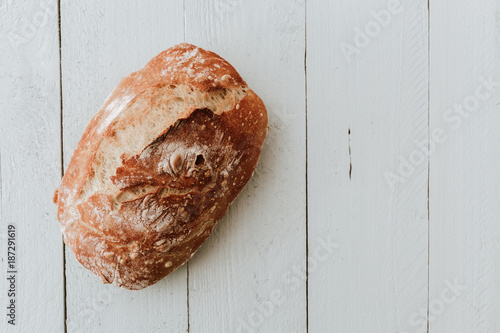 freshly baked bread on a wooden board