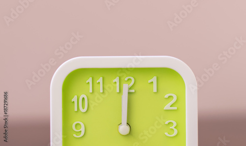 Clock at 12.00 PM meaning is lunchtime. Stop working and go to eat lunch and prepare to continue work at 1.00 PM