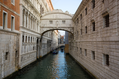 Bridge of Sighs in the early morning. Venice