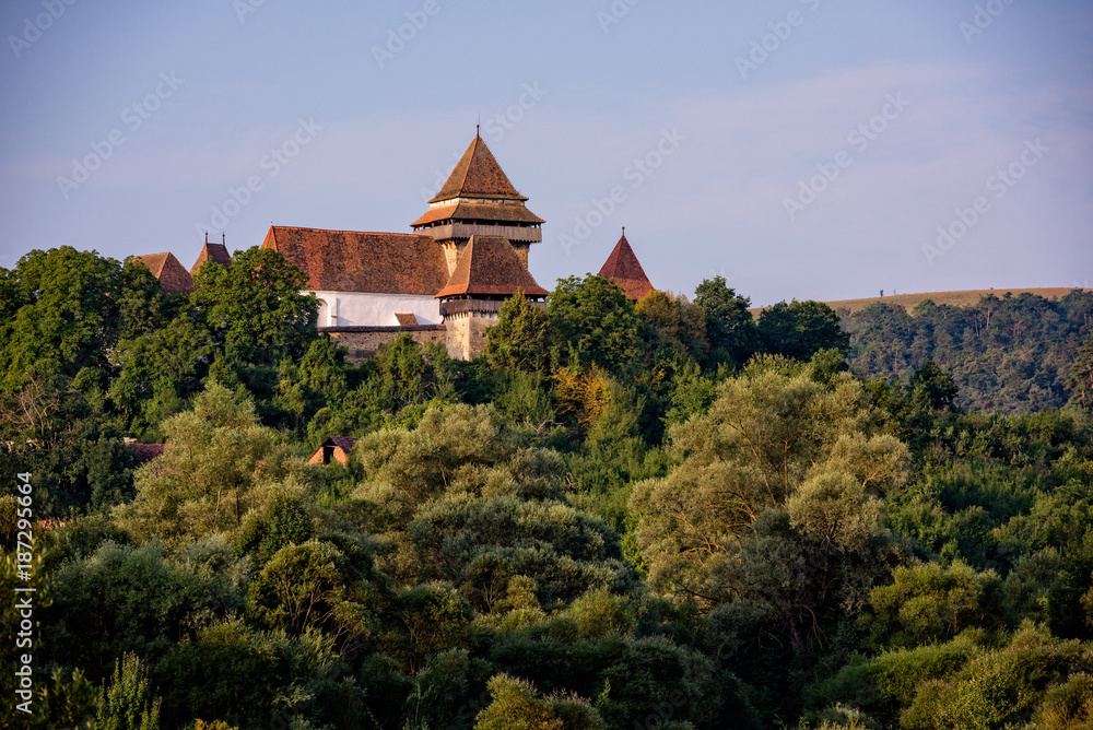 Fortified church in the rural side of Transylvania