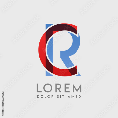 CR logo letters with "blue and red" gradation