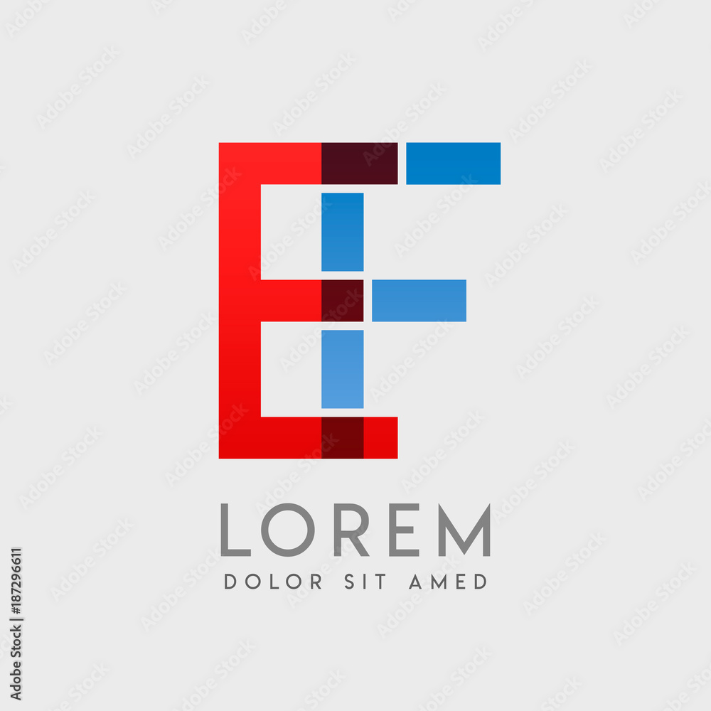 EF logo letters with EF logo letters with