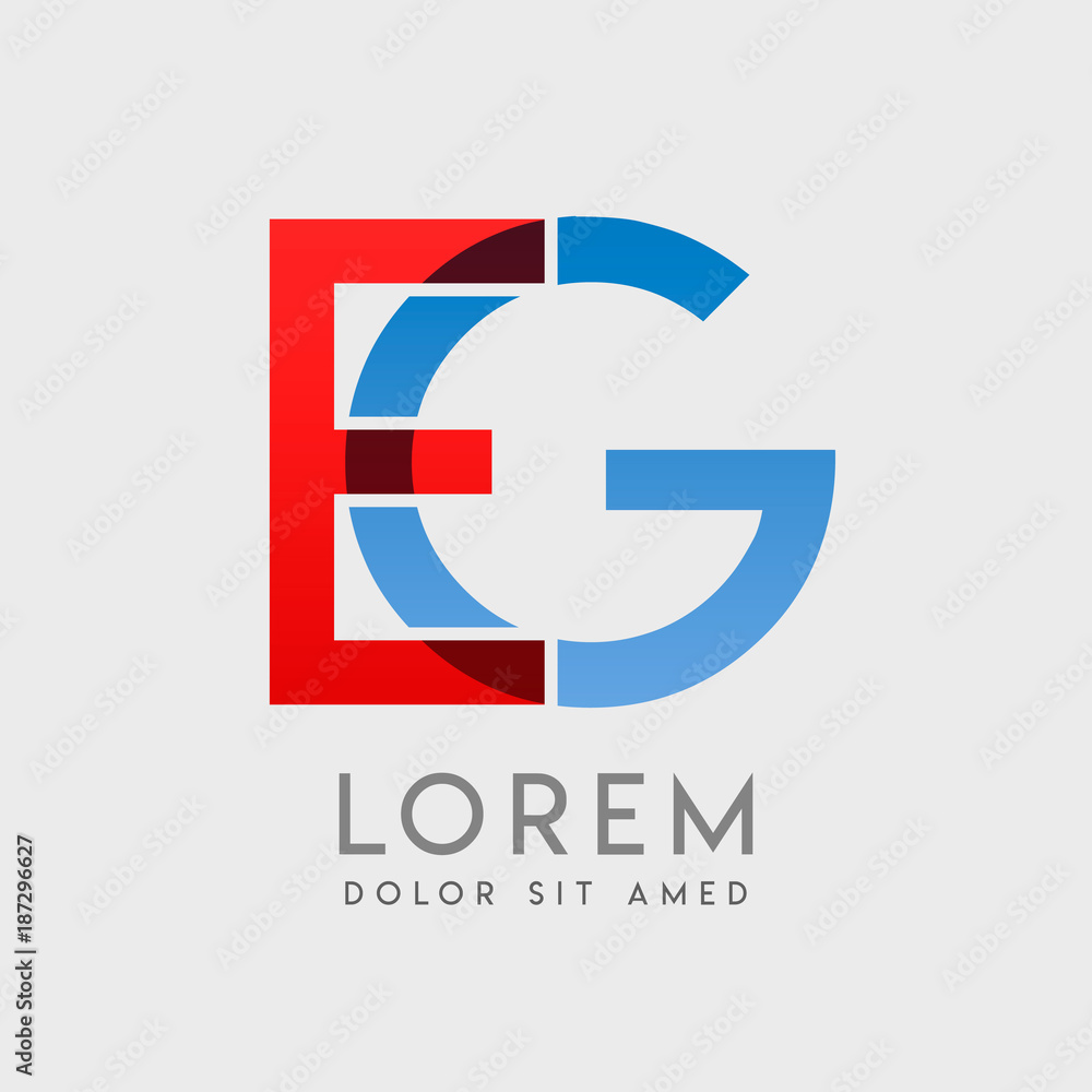 EG logo letters with EG logo letters with