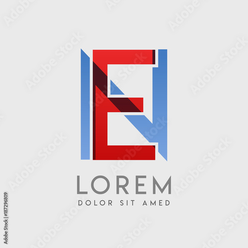 EN logo letters with "blue and red" gradation