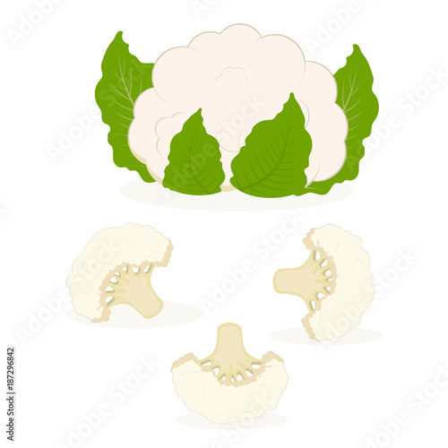 set with cauliflower