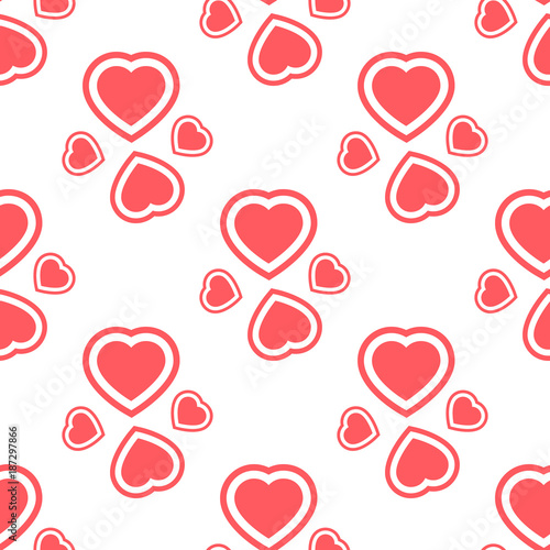 Seamless hearts shapes
