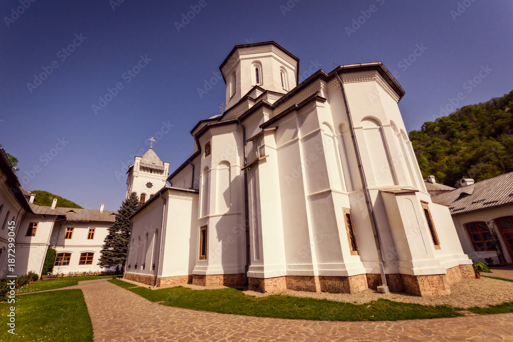 Orthodox church inside a Romanian monastery