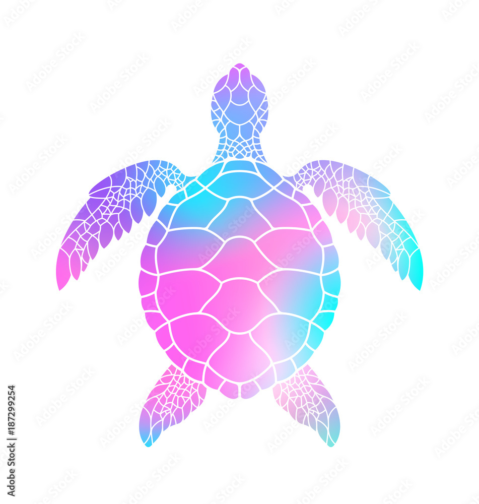 Colorful turtle. Vector illustration Stock Vector | Adobe Stock
