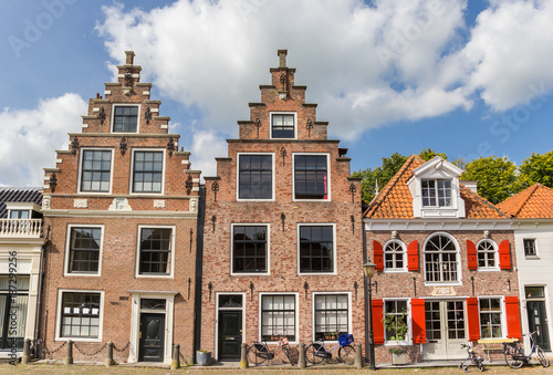 Old houses at the cheese market sqaure in Edam