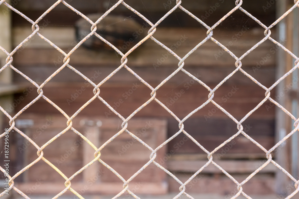 Old rusted mesh