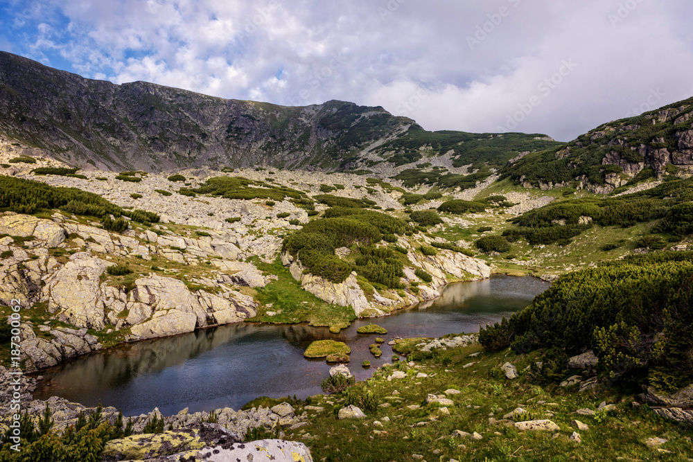 The Parang Mountains in the Romanian Carpathians with glacial lakes and pristine nature