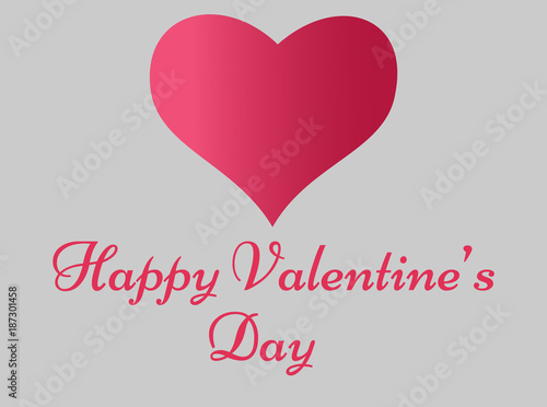 Heart from paper Valentine's Day Card on blue background. Handwritten calligraphy text message for lovers. Vector Illustration