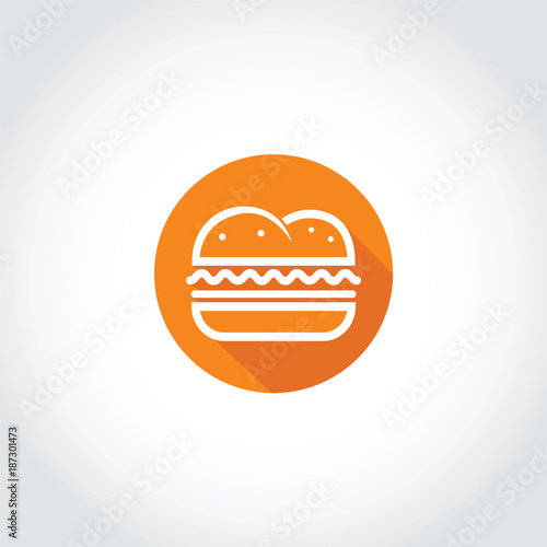 Burger Flat Logo Icon. Vector Illustrator Eps. 10