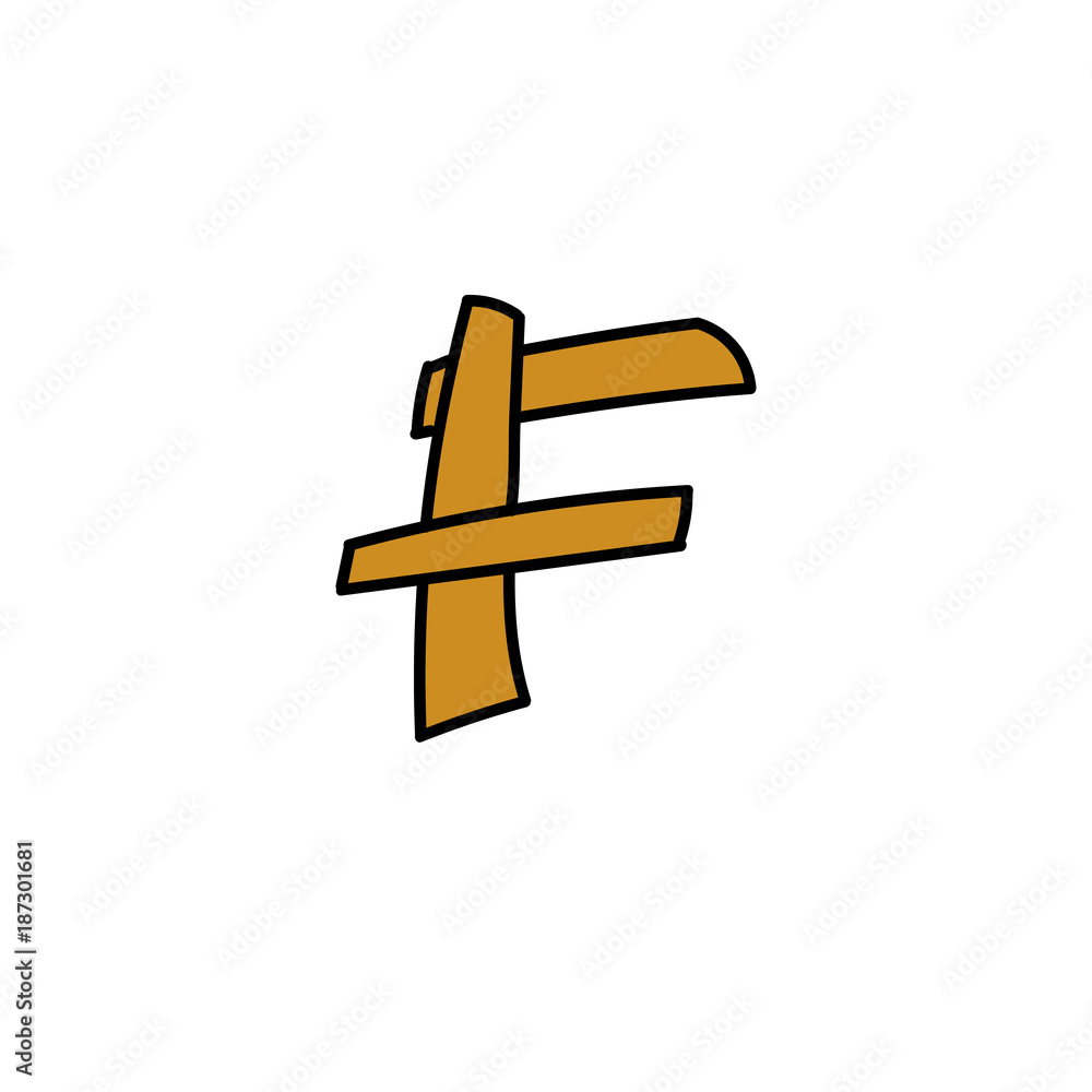 French fries logo in cartoon style French fries logo in cartoon style