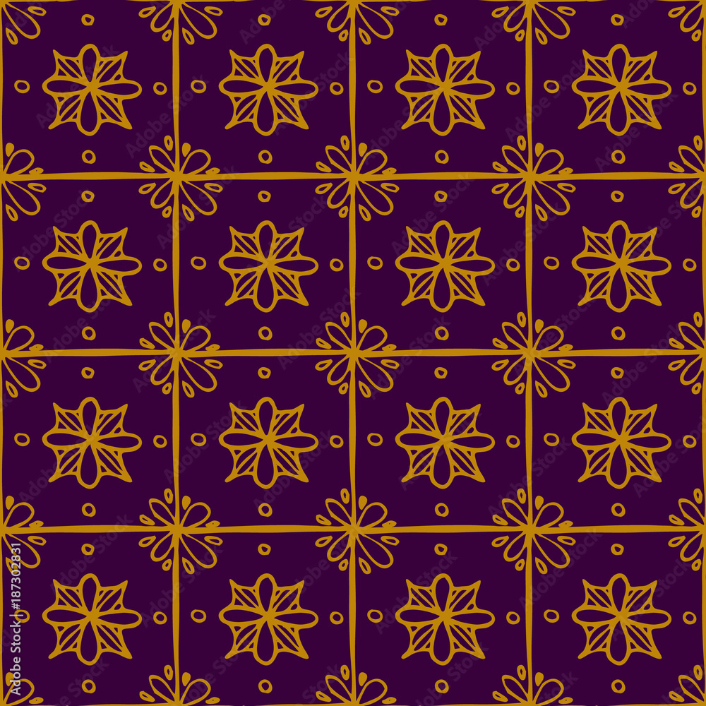 Indian pattern in hand drawn style Indian pattern in hand drawn style