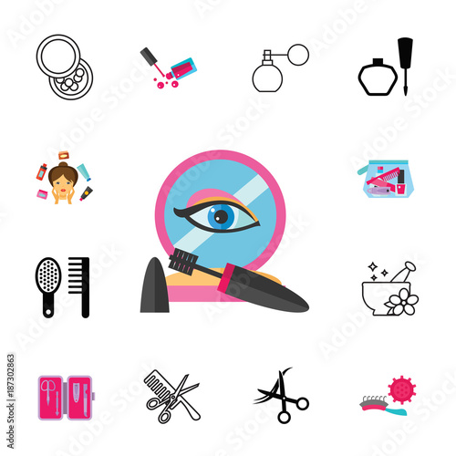 Beauty icon set