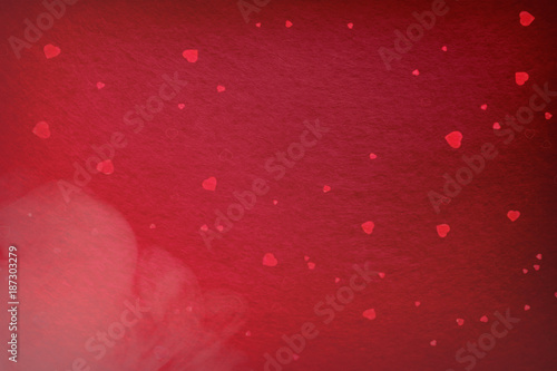 Valentine s day  hearts  red background  space for text.