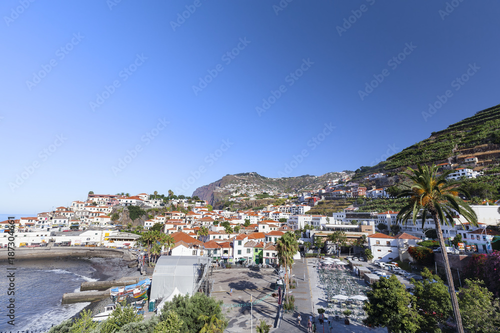 Morning view of bay in Camara de Lobos in Madeira, Portugal.