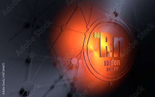 Foto Radon chemical element