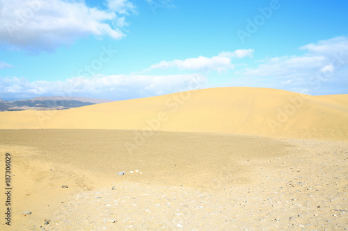 Sand dunes on the coast of Gran Canaria Island  Canary Islands  Spain