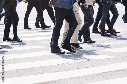 People walking on street Business Man urban lifestyle © VTT Studio