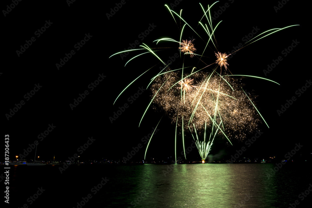 Fototapeta premium Multicoloured Firework Explosions