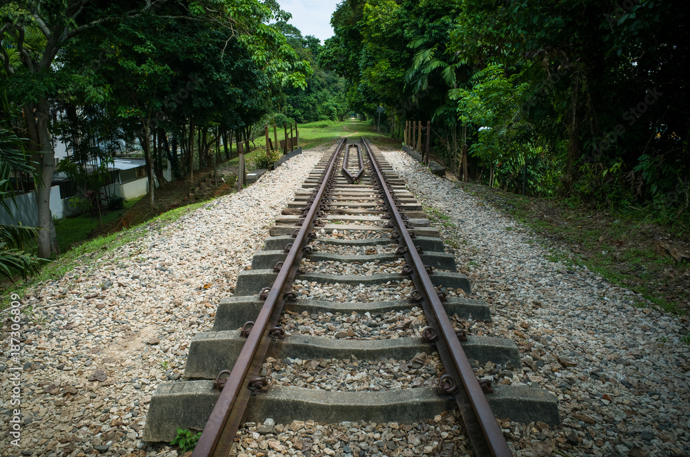 Dead End Railroad Tracks in Singapore