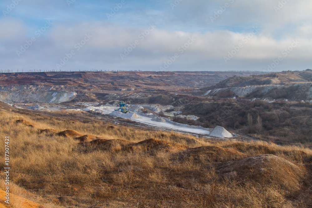 Kaolin quarry in the Zaporozhye region