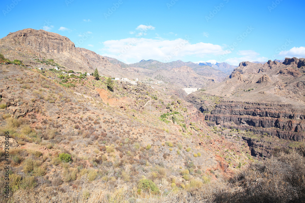 Hill country on Gran Canaria Island, Canary Islands, Spain