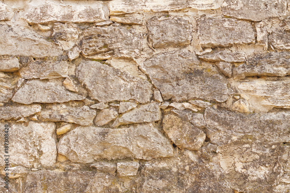 Background of a rustic freestone wall