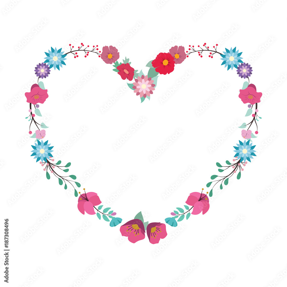 Floral heart illustration