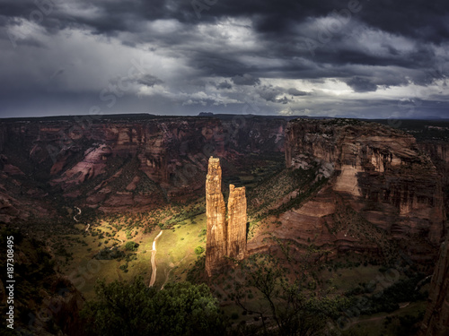 Spider-Rock Spotlight, Canyon de Chelly-Nationalpark