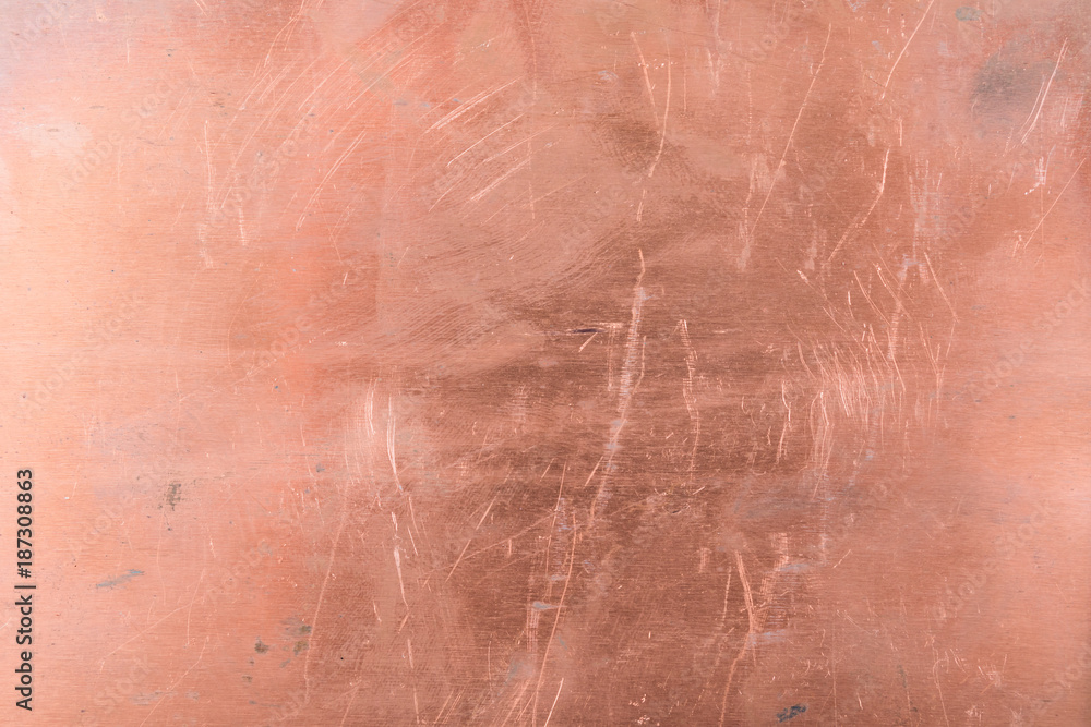 Scratched texture copper metal background