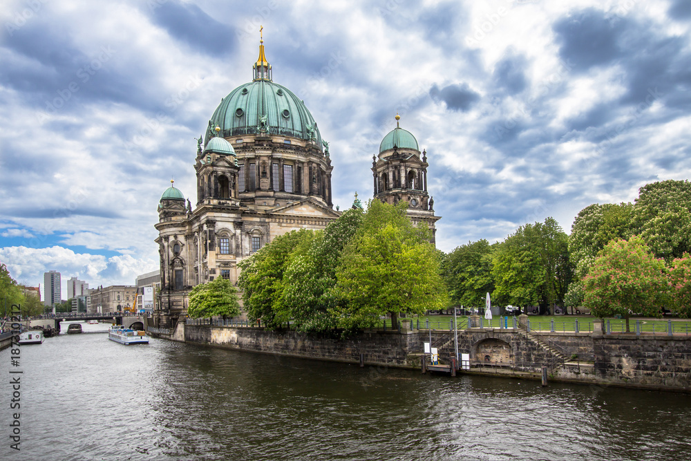 River Spree and the Berlin Cathedral in Berlin, Germany