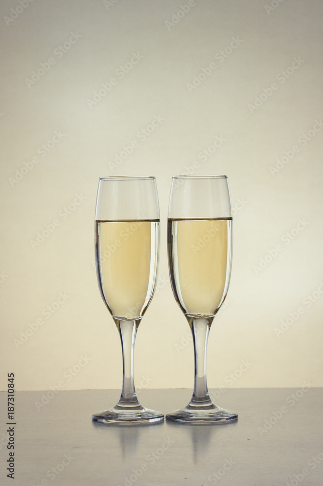 Two glasses with champagne Two glasses with champagne