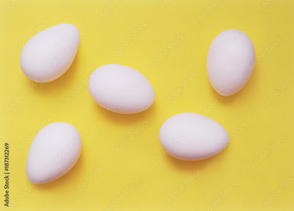 Easter eggs on a colorful background
