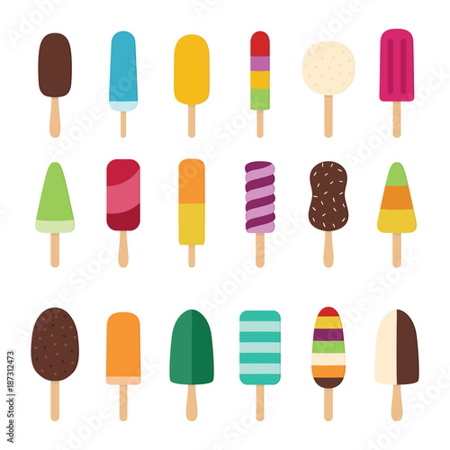 Set of ice creams, vector illustration