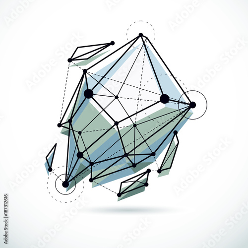 Abstract vector background, isometric dimensional shape. Innovation technologies abstract illustration.